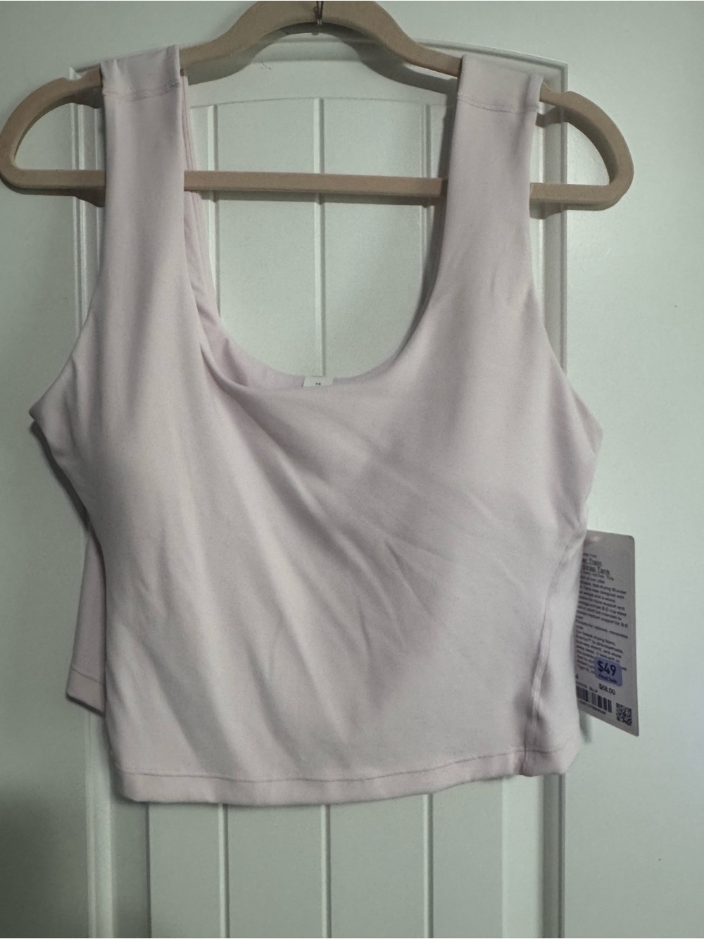 Lululemon blush Pink Wunder Train wide strap Tank Top Sz 14 NWT